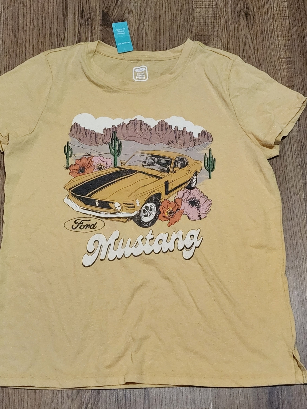 Ford Mustang Yellow Graphic  Tee